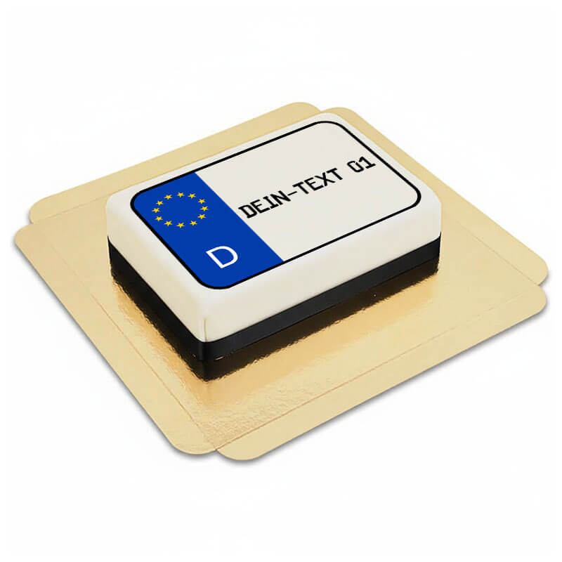 Number plate cake Germany