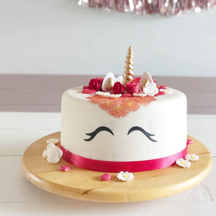 Red Unicorn Deluxe Cake – double height