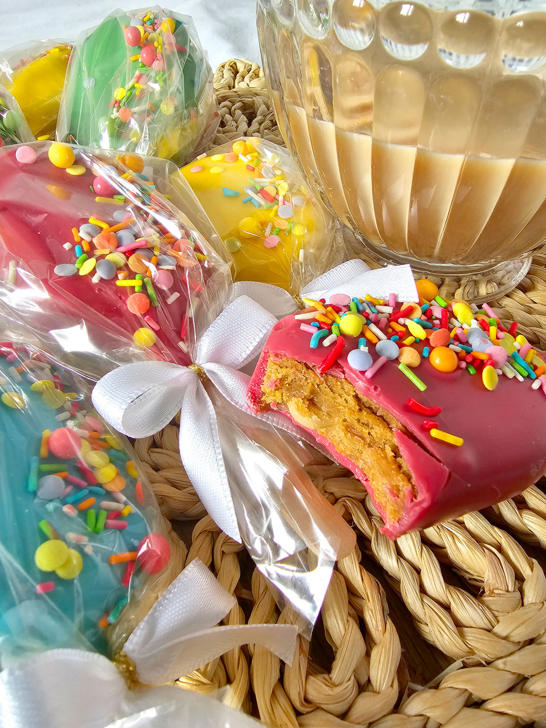 Colourful Cake Popsicles with Sprinkles and Confetti (10 pieces)