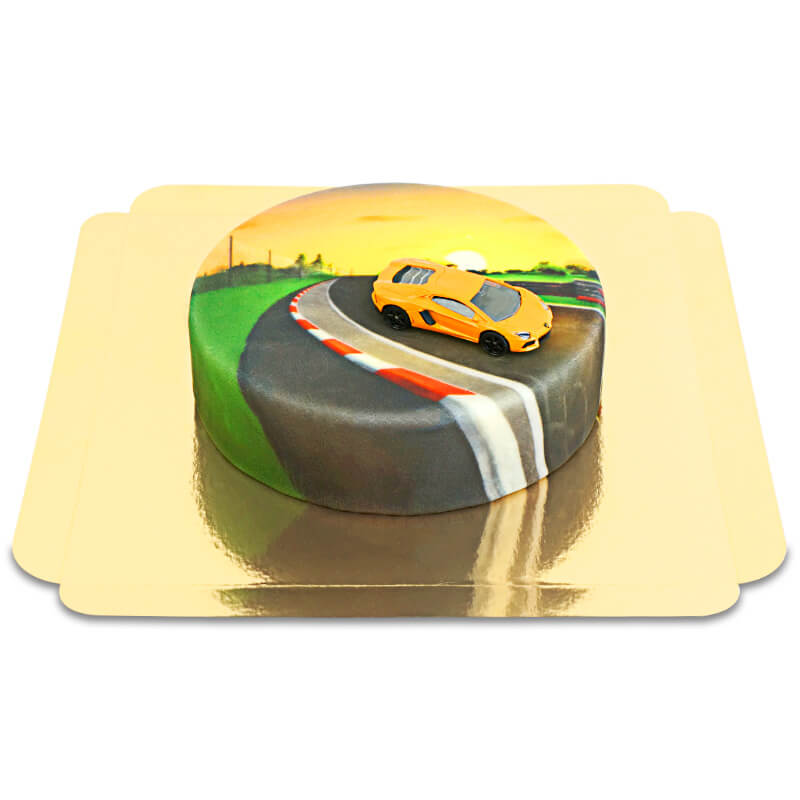 Toy car on cake – LAMBORGHINI
