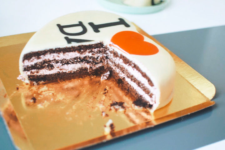 I Love Dad Heart Cake