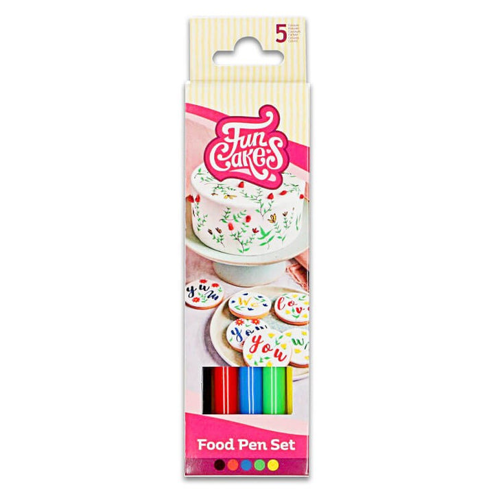 Cake with food pens