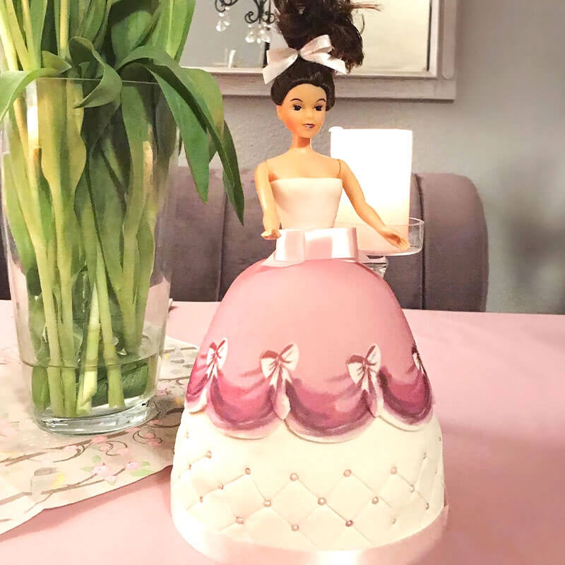 Deluxe Doll Princess Cake with Pink Dress