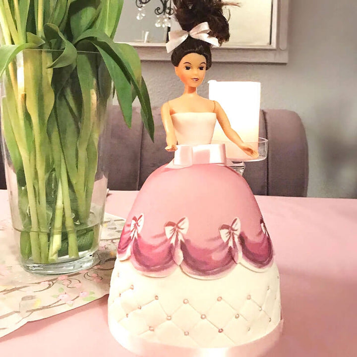 Deluxe Doll Princess Cake with Pink Dress