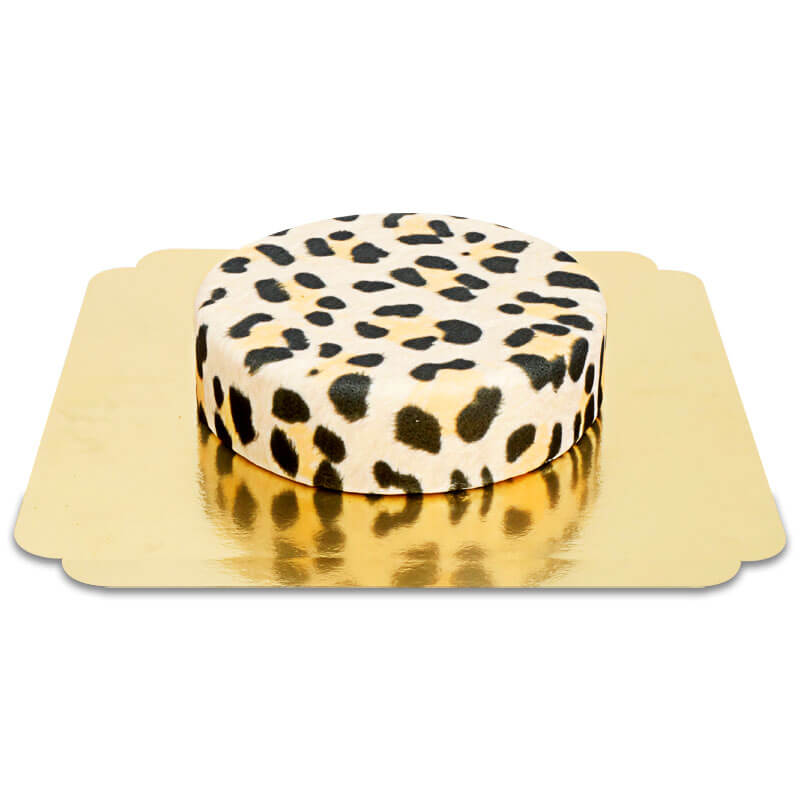 Leopard-print cake