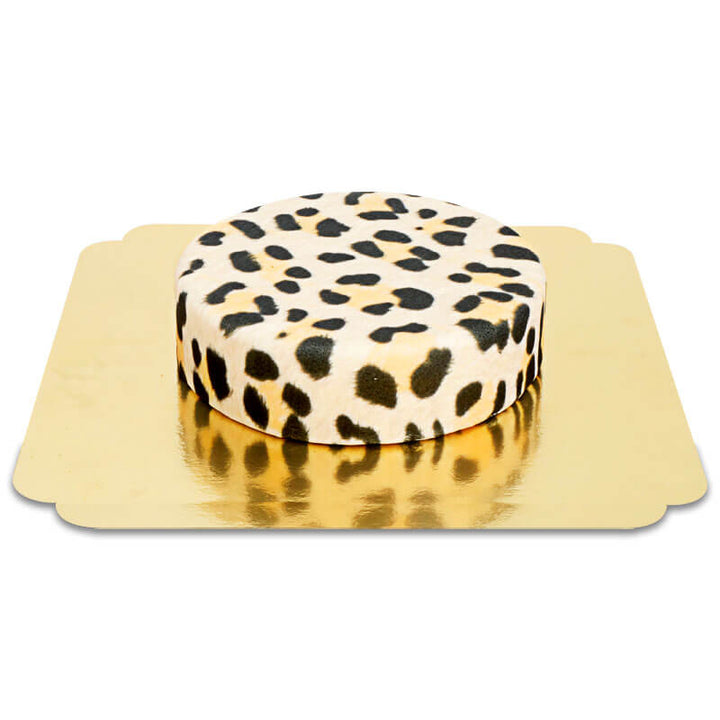 Leopard-print cake
