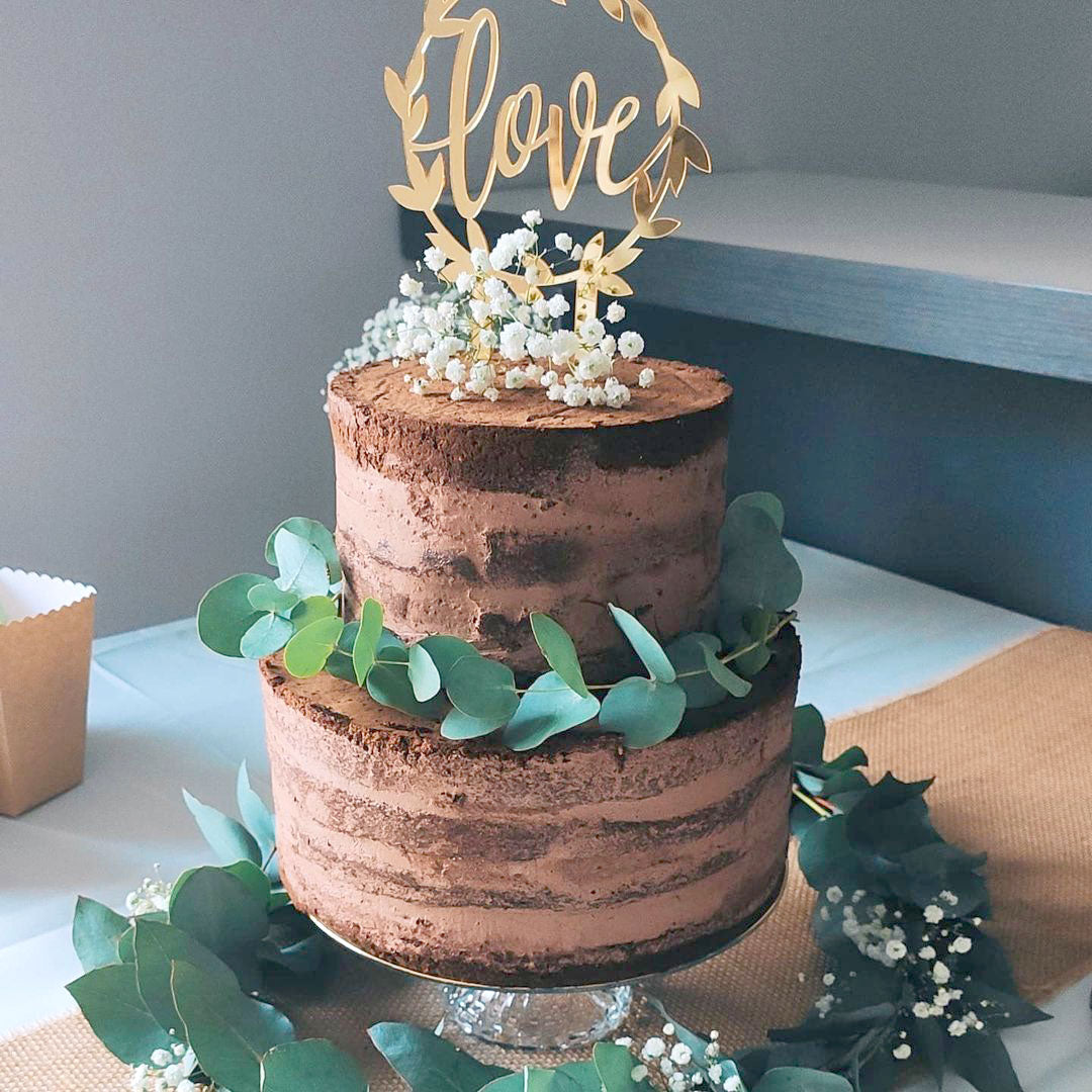 Chocolate Naked Cake, two-tier