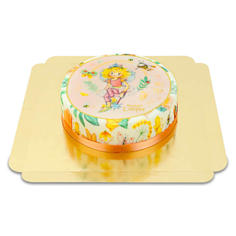 Princess Lillifee cake on a flower meadow