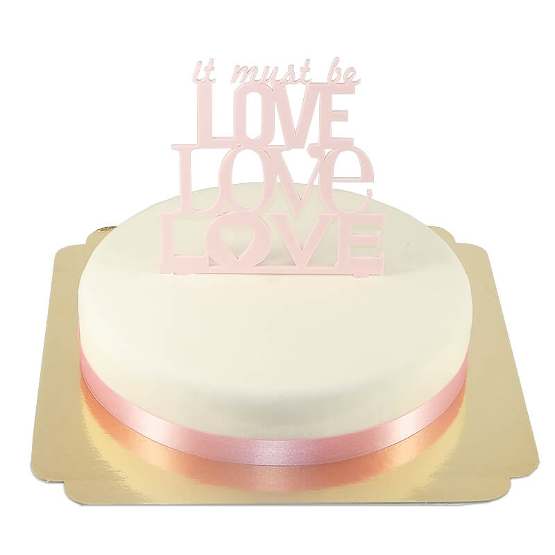 Cake Topper Love, pink