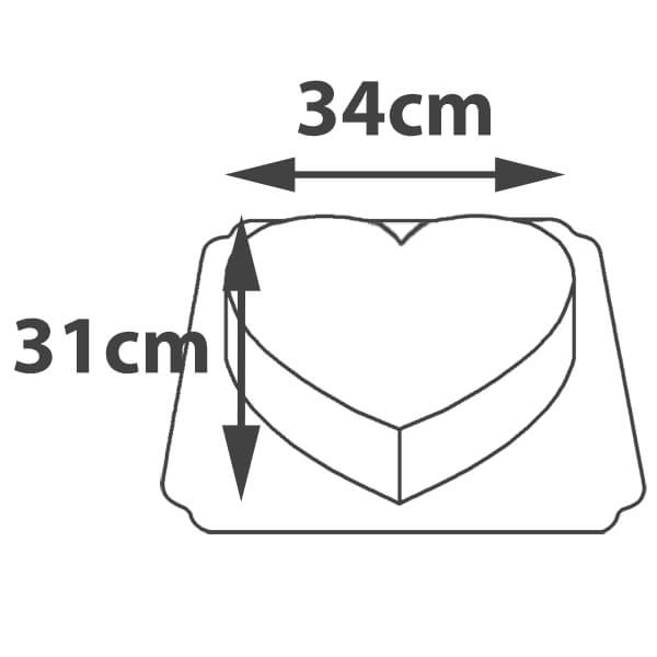 Heart-shaped photo cake, large