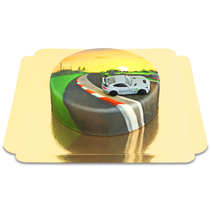 Mercedes® toy car on cake