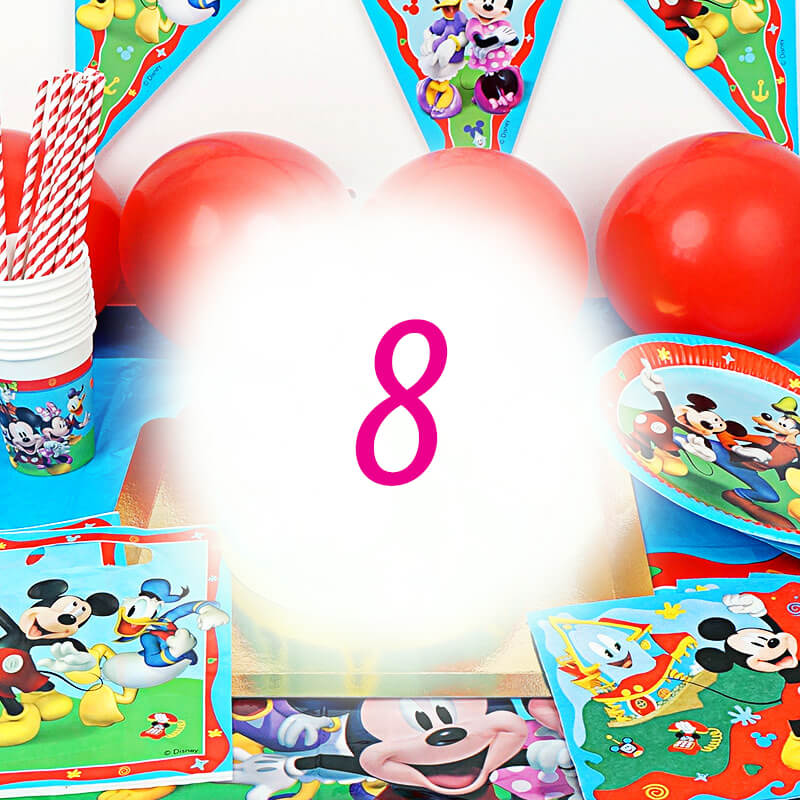 Mickey Mouse® party set for 8 people – without cake
