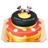 Mickey® and Minnie® on a two-tier birthday cake
