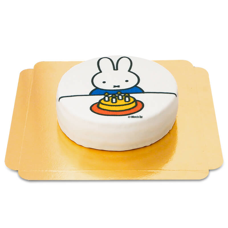White Miffy Birthday Cake