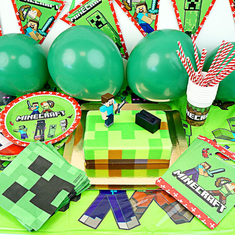 Minecraft® Party Set incl. cake