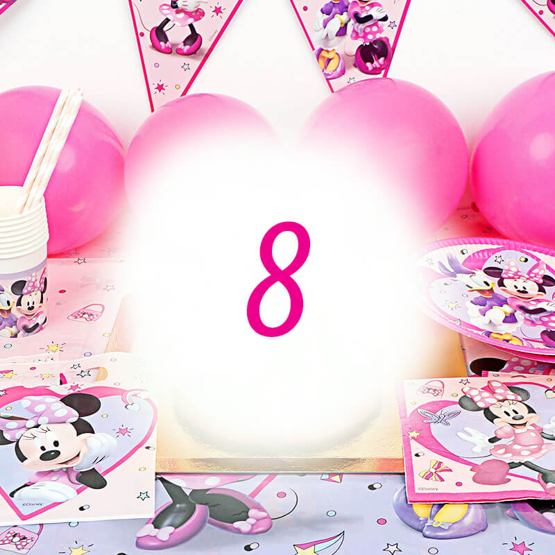 Minnie Mouse® Party Set for 8 people – without cake