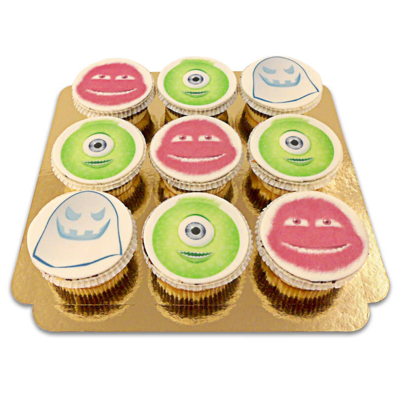 Monster cupcakes, 9 pieces