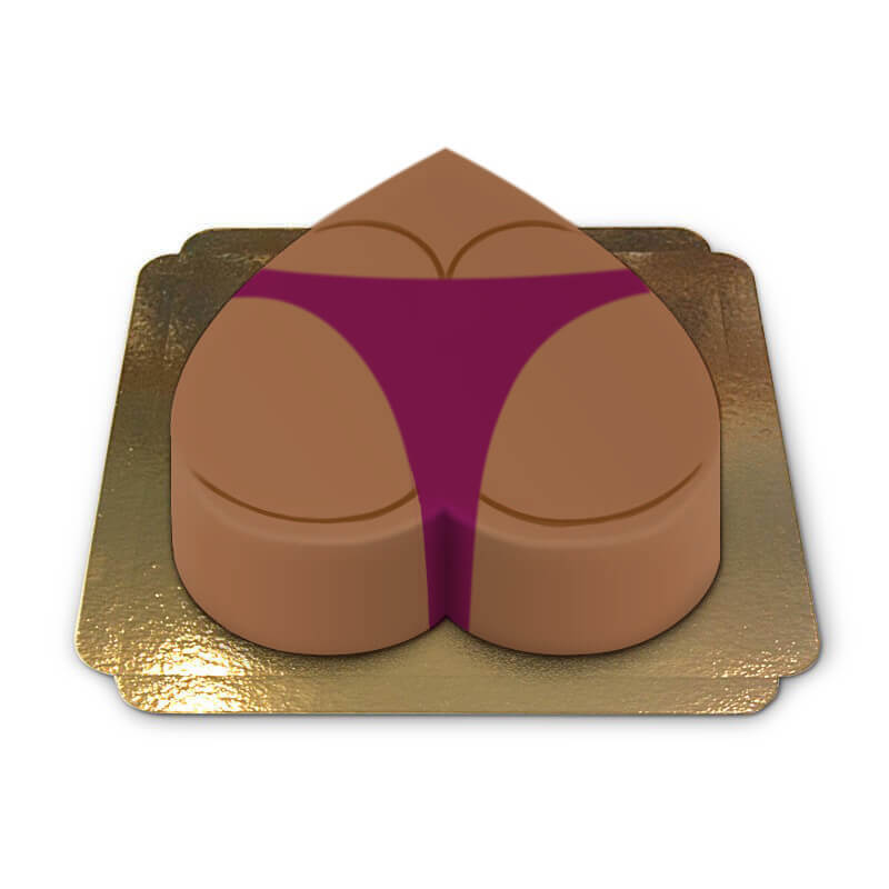 Cute bum with purple bikini cake