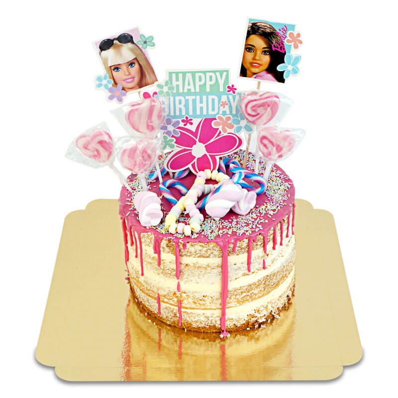 Cake with Barbie® cake topper