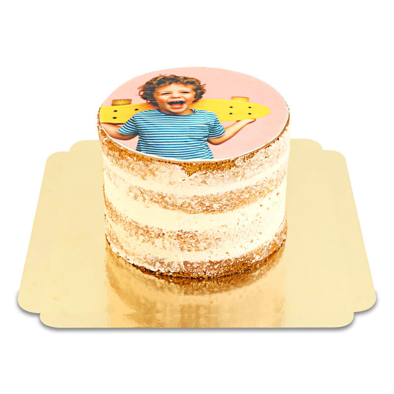 Photo Naked Cake Peach-Passion Fruit with Biscuit Crunch