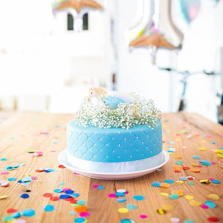 Blue Deluxe Cake – double height