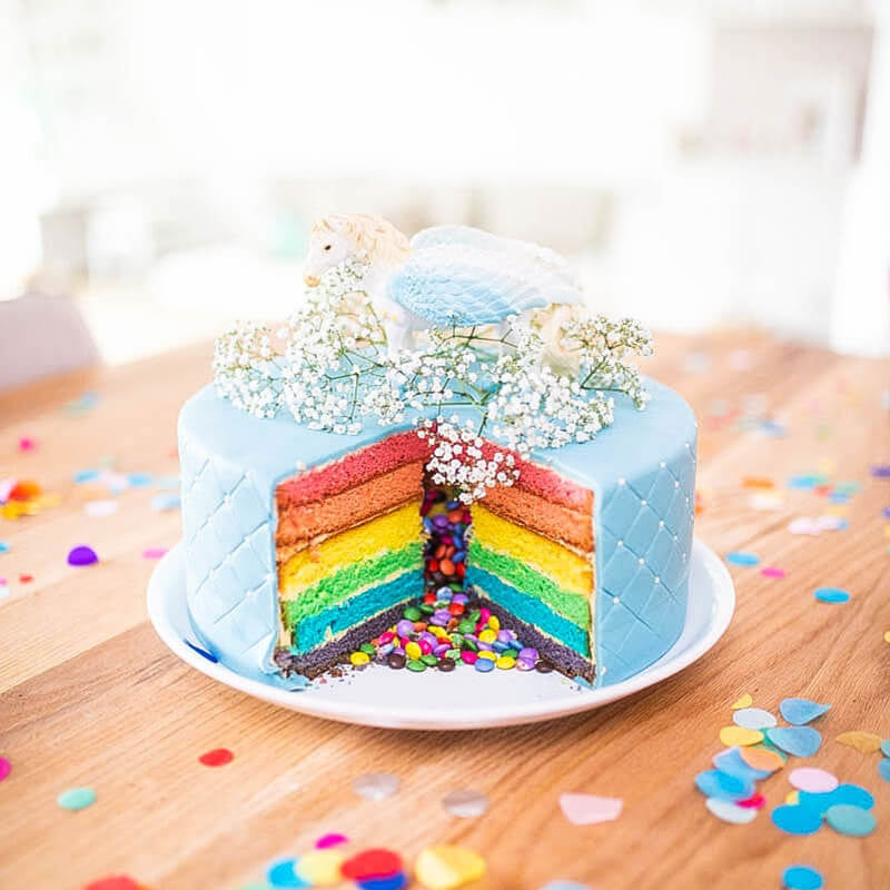 Blue Deluxe Cake – double height