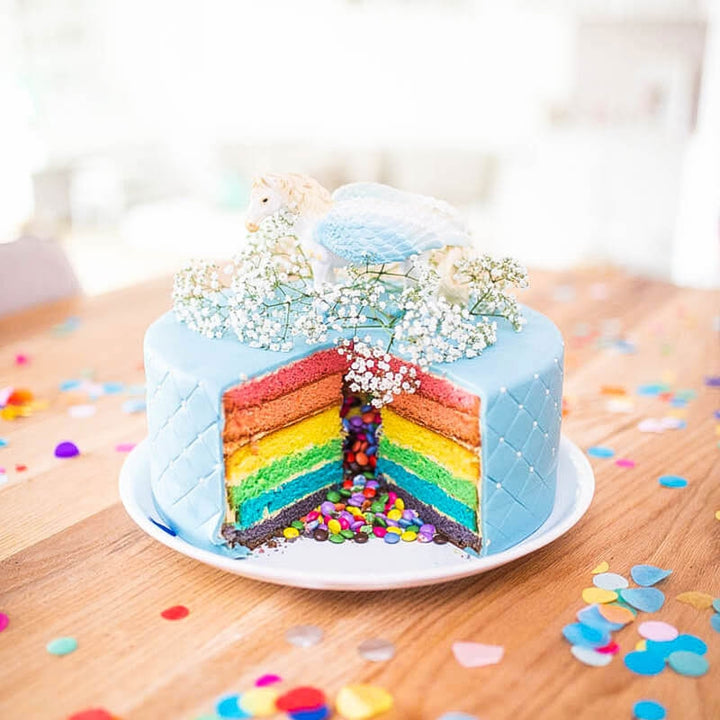 Blue Deluxe Cake – double height