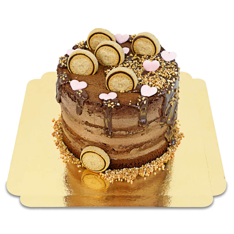 Cake with Nutella® biscuits