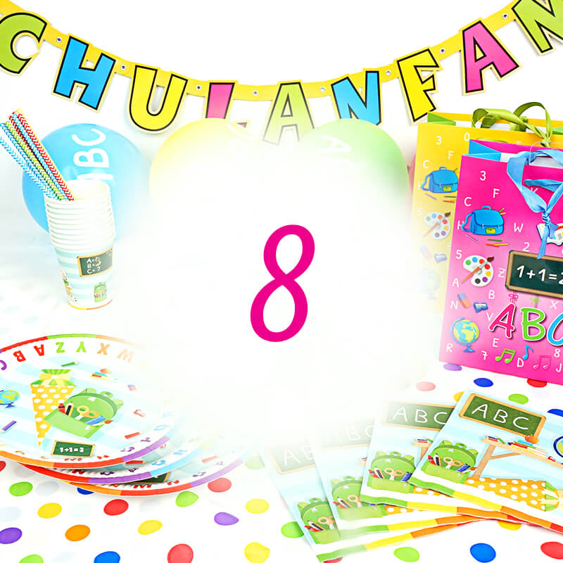 First Day of School Party Set for 8 people – without cake