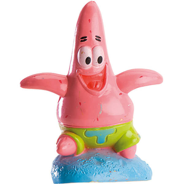 SpongeBob® & Patrick on a two-tier sea-themed cake with ribbon