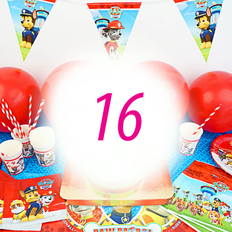 PAW Patrol® Party Set for 16 people – without cake