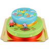 Peppa Pig and George two-tier meadow cake