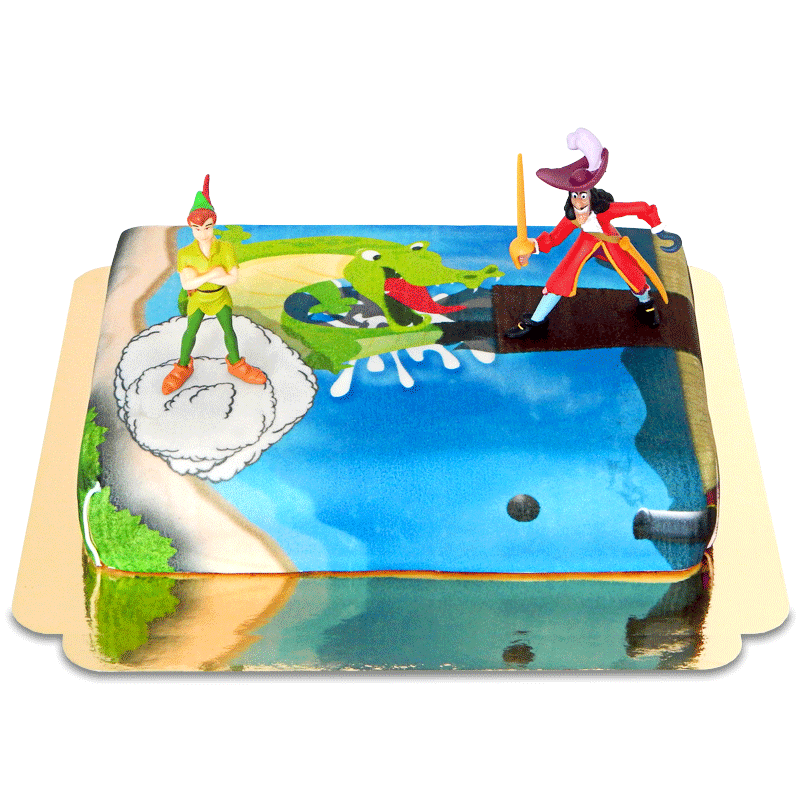 Peter Pan® & Captain Hook on Neverland cake
