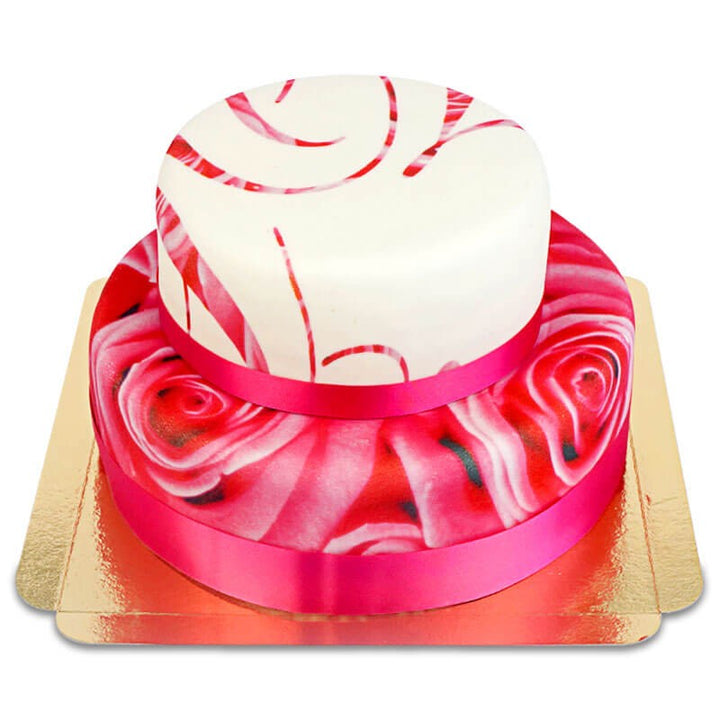 Pink Wedding Wedding Cake