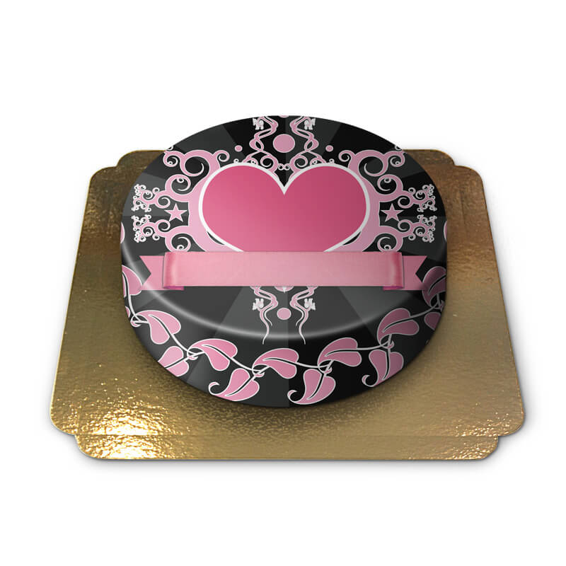 Pink Heart Cake