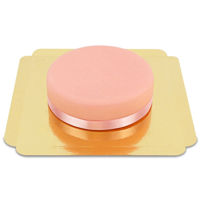 Pink cake with cake ribbon