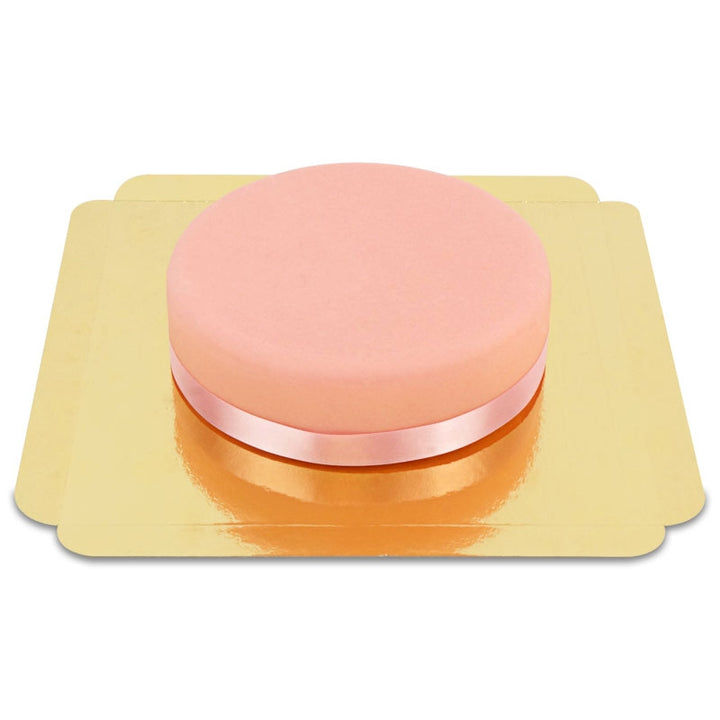 Pink cake with cake ribbon