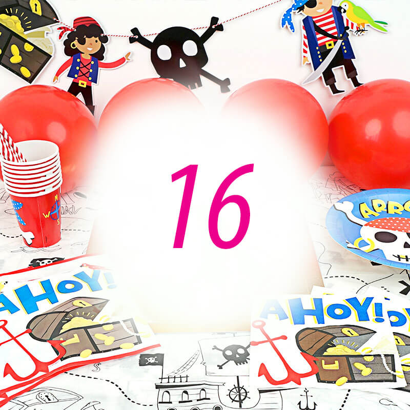 Pirate party set for 16 people – without cake