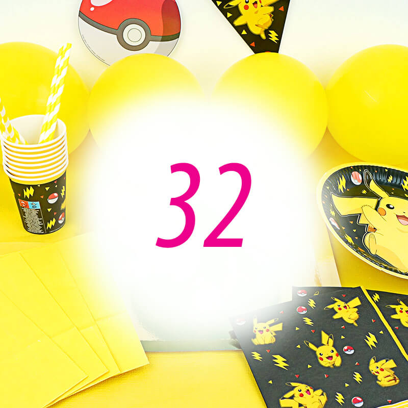 Pokémon® Party Set for 32 people – without cake