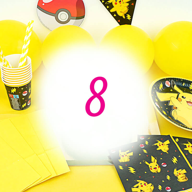 Pokémon® Party Set for 8 people – without cake