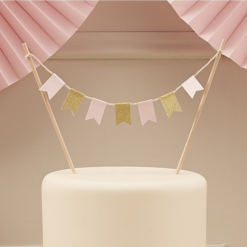 Cake Topper Gold Pink