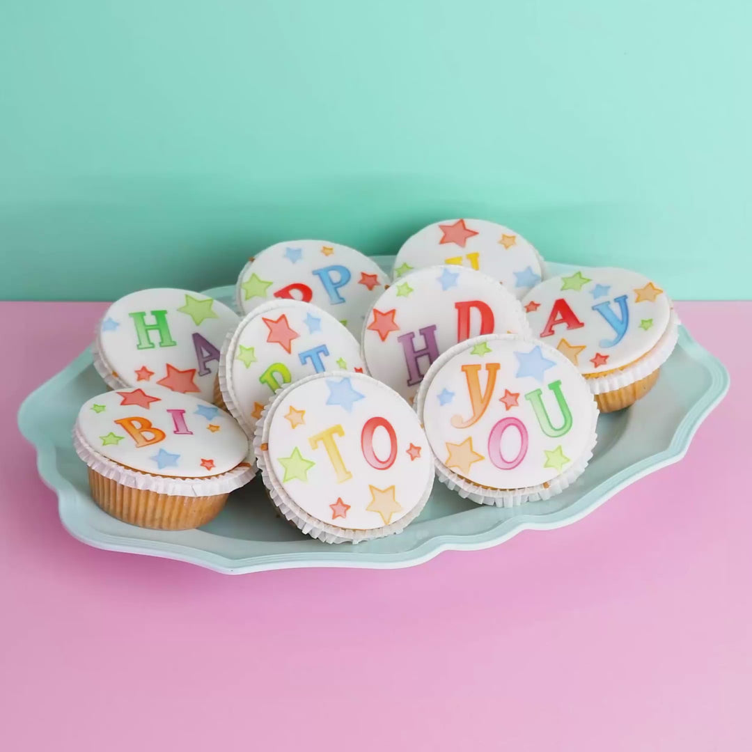 Birthday cupcakes, 9 pieces