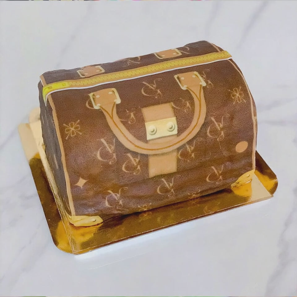 Handbag Cake VG, brown with beige details