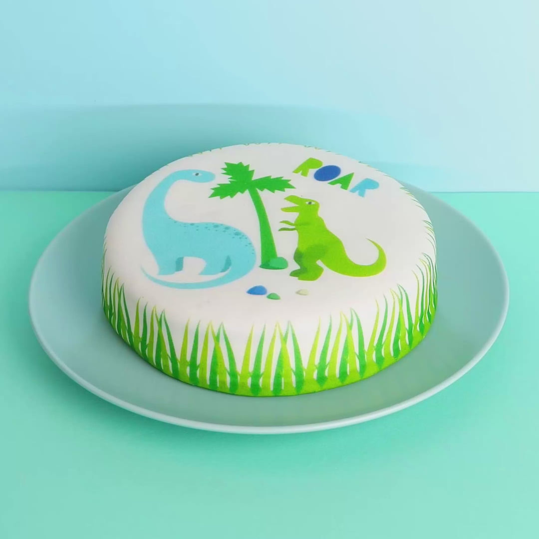 Small dinosaur cake