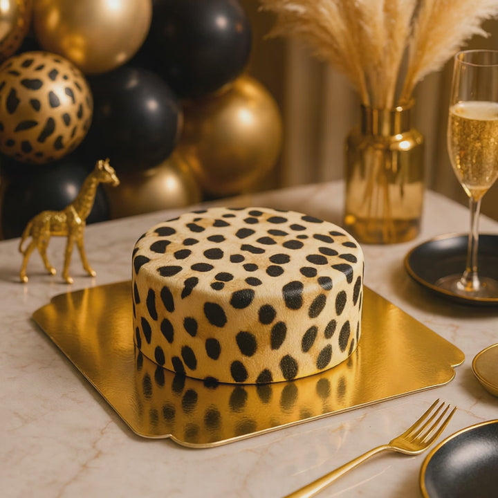 Leopard-print cake