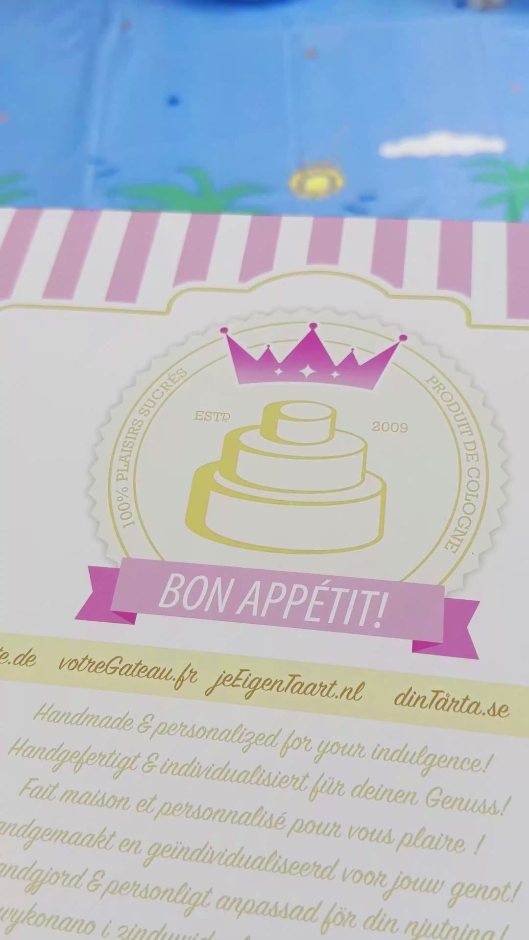 Stitch® on Tropical Beach Cake