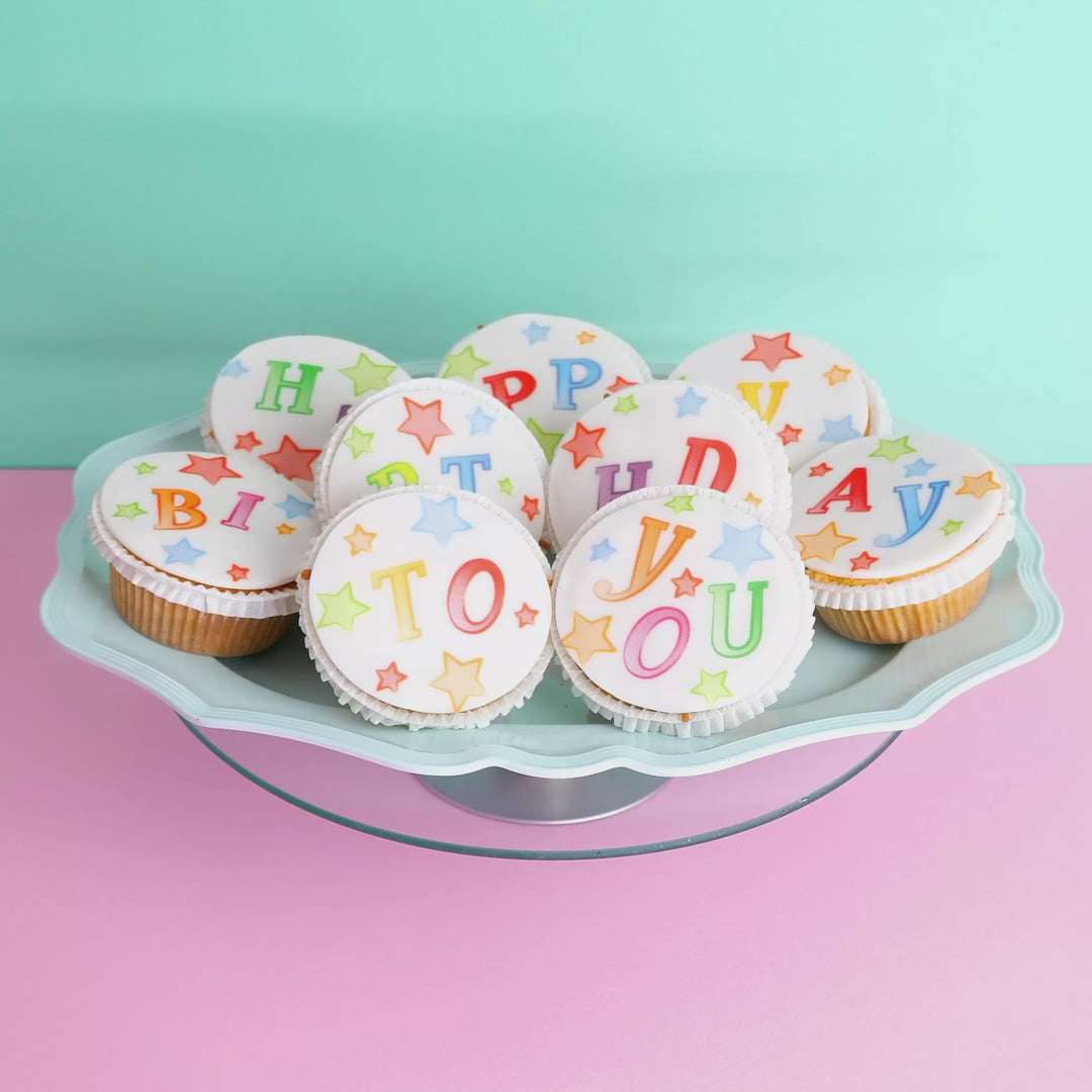 Birthday cupcakes, 9 pieces