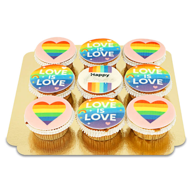 Happy Pride Cupcakes (9 pieces)