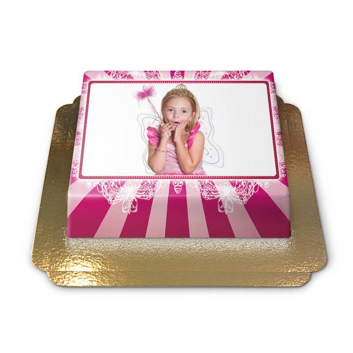 Photo cake with princess frame