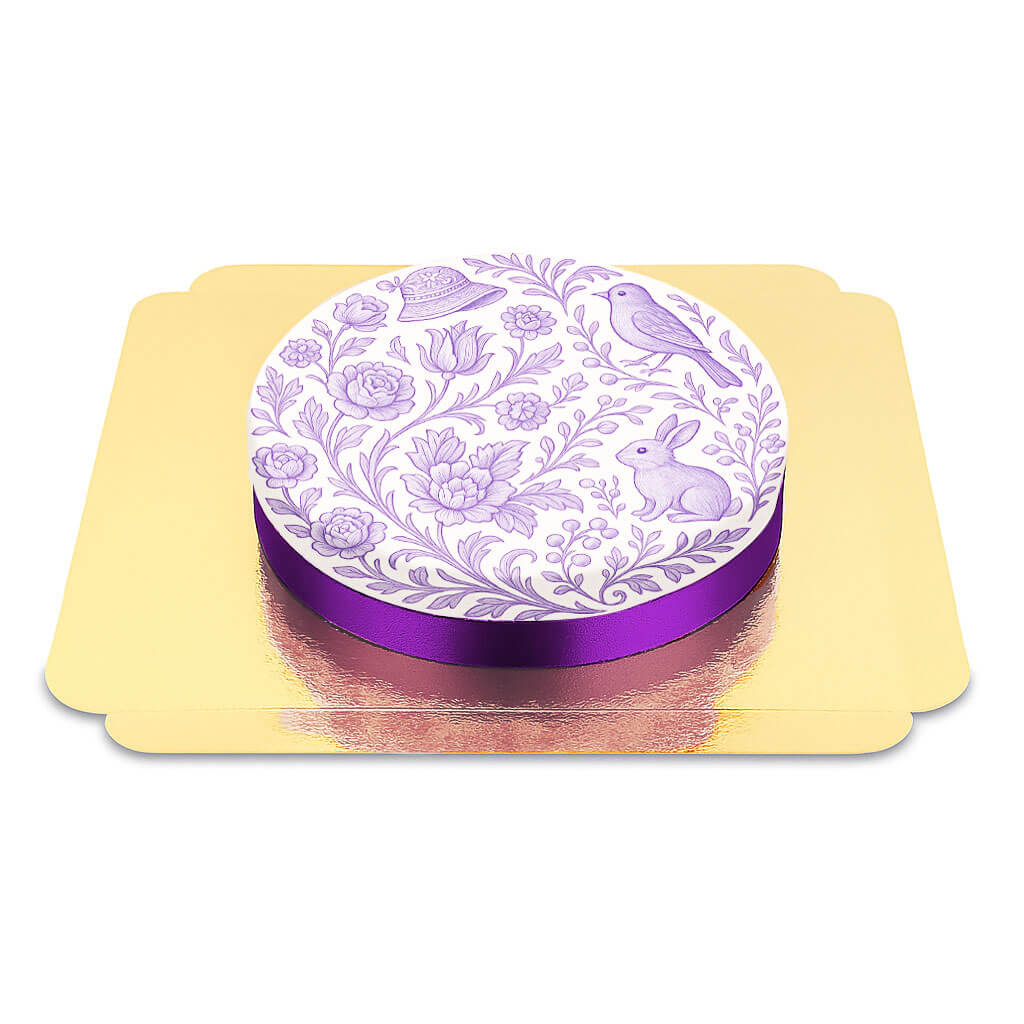 Lavender porcelain painting cake